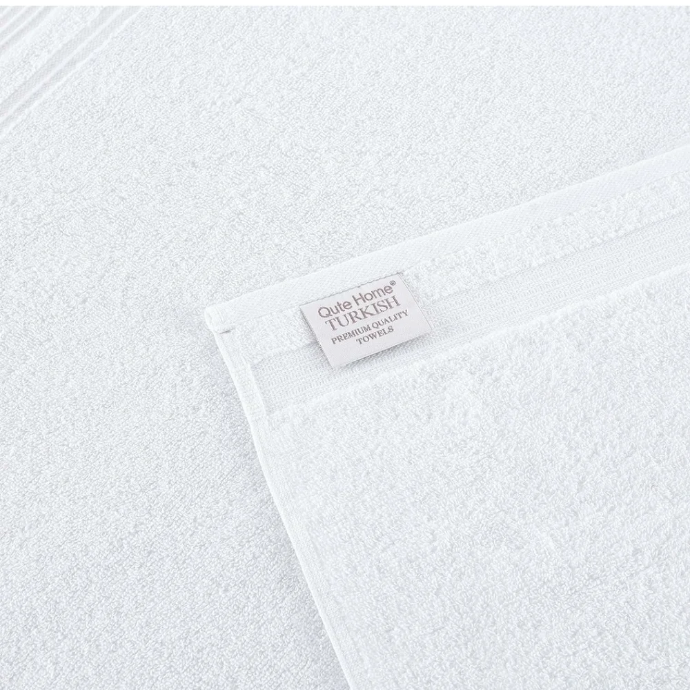 Home 4-Piece Hand Towels Set, 100% Turkish Cotton Premium